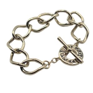 Monet Goldtone Large Chain Link Bracelet Toggle Closure Classic Elegant Design